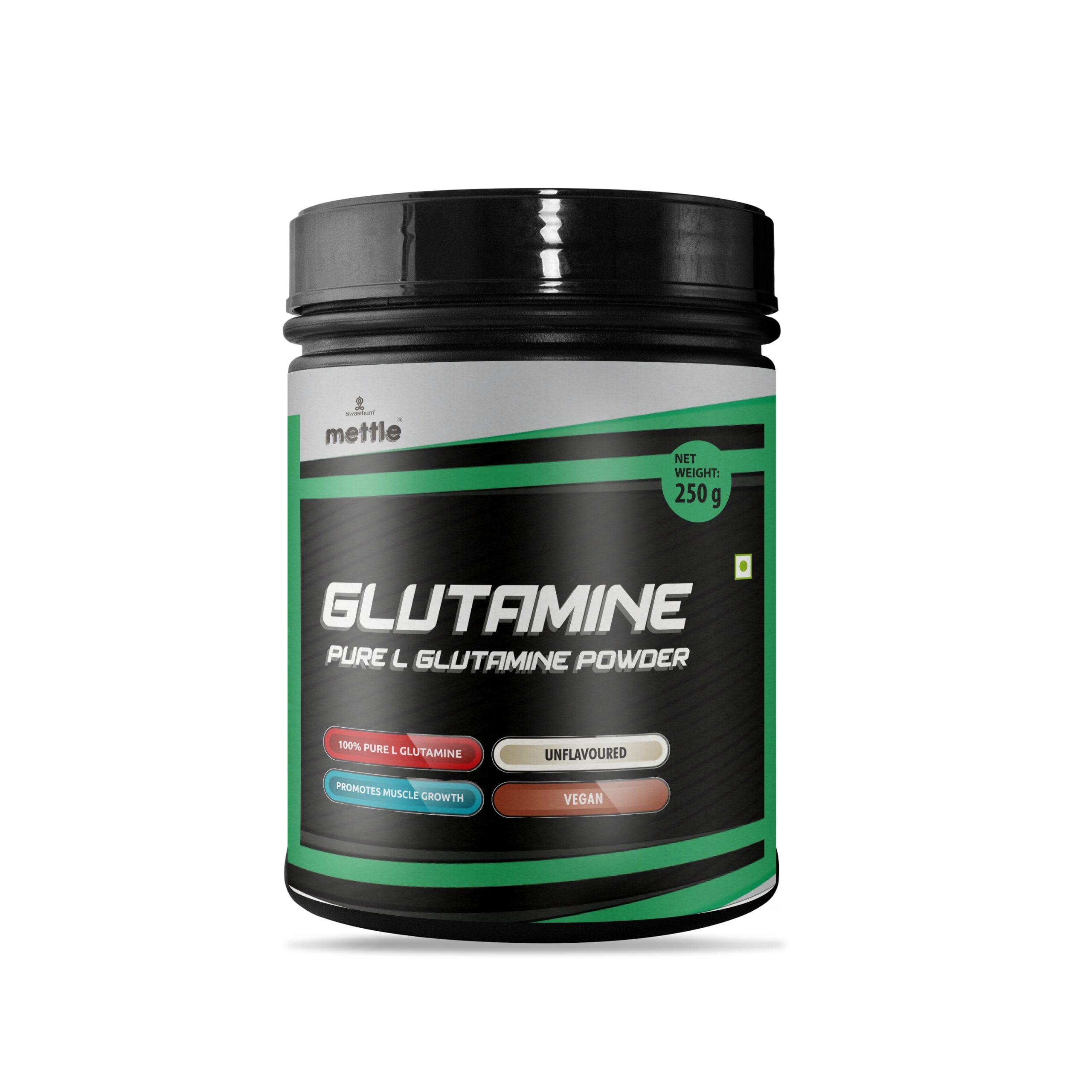

Getmymettle Glutamine 5g Pure Micronized L-Glutamine (Unflavored) Muscle Growth & Recovery [50 servings] 250g