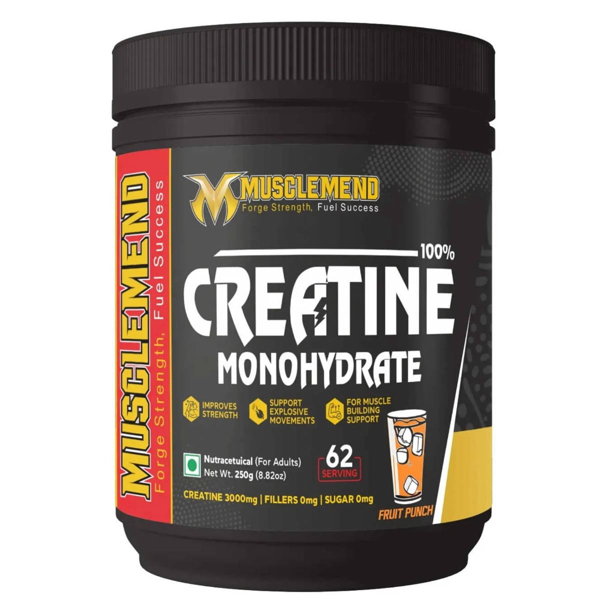 

MUSCLEMEND 100% Creatine Monohydrate Powder (Fruit Punch) 250g