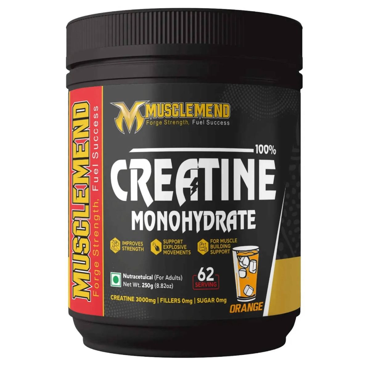 

MUSCLEMEND 100% Creatine Monohydrate Powder (Orange) 250g
