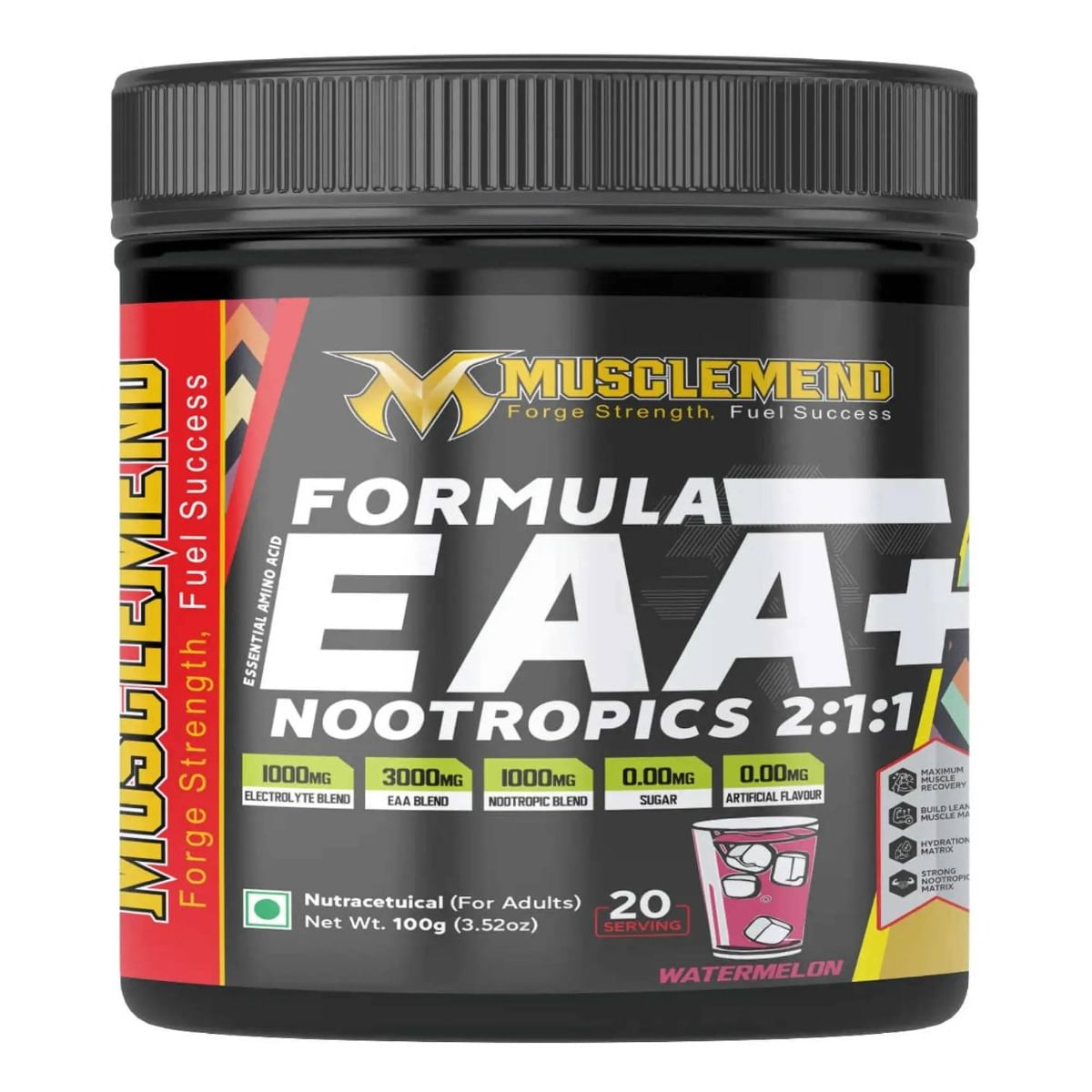 

MUSCLEMEND FORMULA EAA+NOOTROPICS | EAAs+BCAAs POWDER (Watermelon) 100g