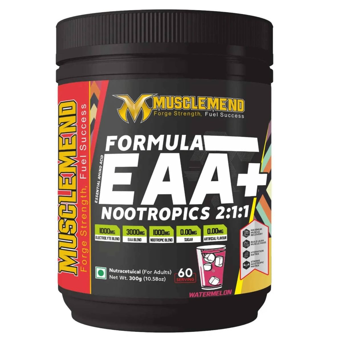 

MUSCLEMEND FORMULA EAA+NOOTROPICS | EAAs+BCAAs POWDER (Watermelon) 300g
