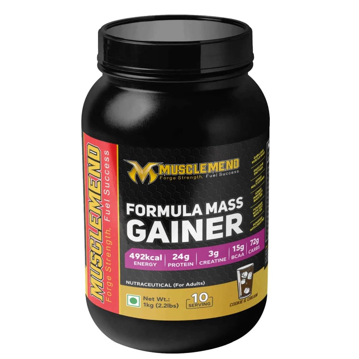

MuscleMend Formula MASS GAINER – Protein and Carbohydrate Supplement (Cookies & Cream) 1kg
