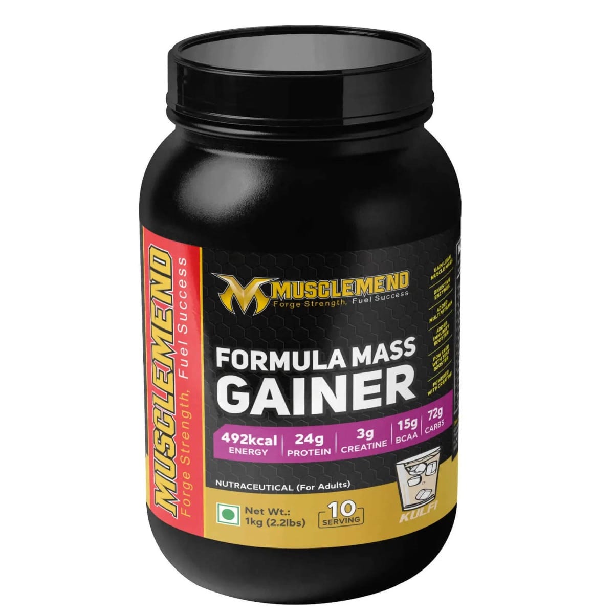 

MuscleMend Formula MASS GAINER – Protein and Carbohydrate Supplement (Kulfi) 1kg