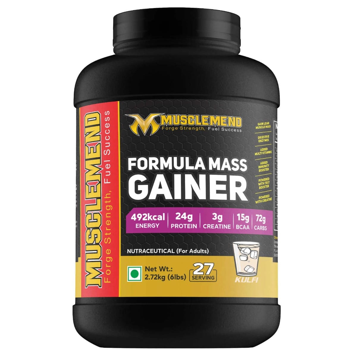 

MuscleMend Formula MASS GAINER – Protein and Carbohydrate Supplement (Kulfi) 2.7kg