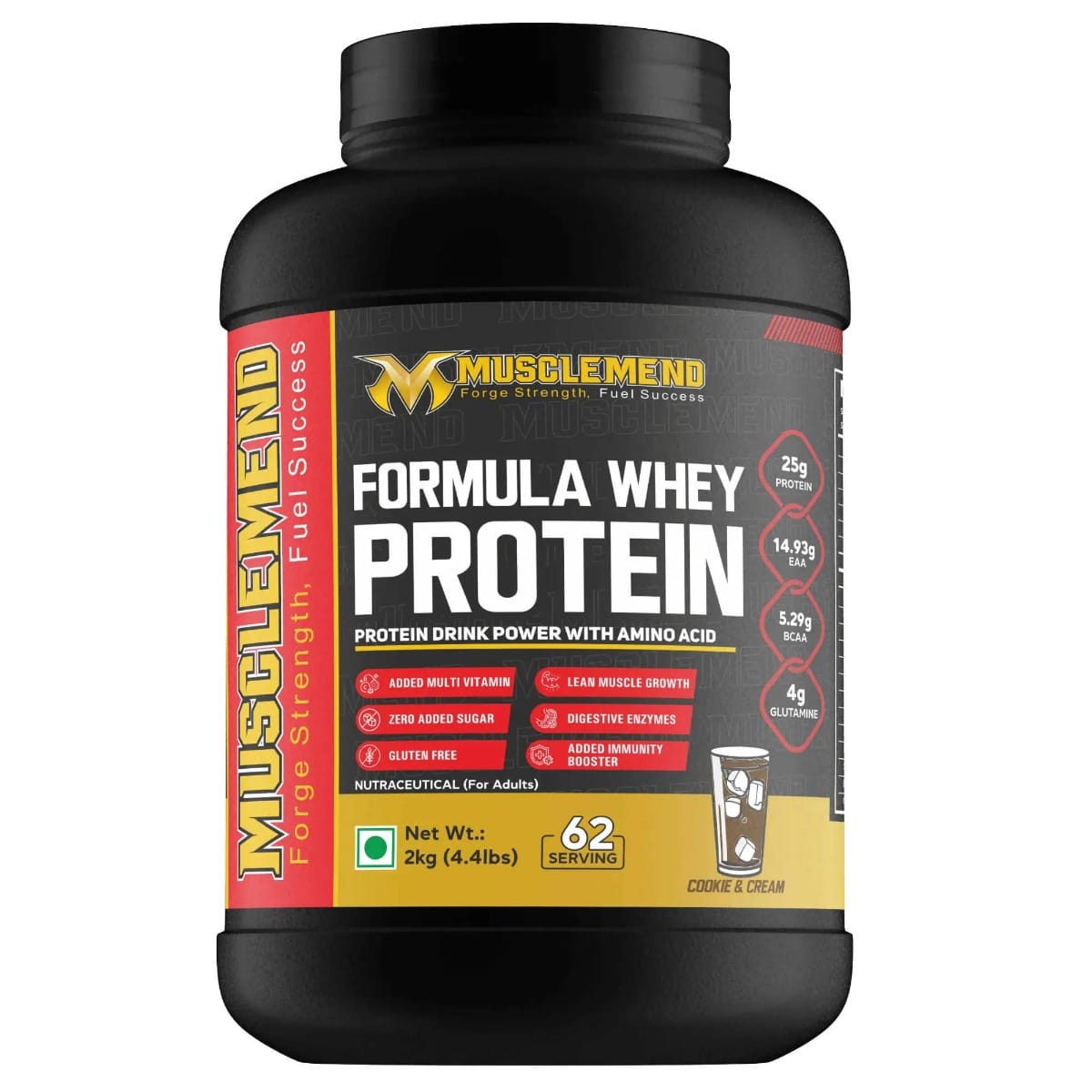 

MUSCLEMEND FORMULA WHEY PROTEIN | High Protein Powder (Cookies & Cream) 2kg