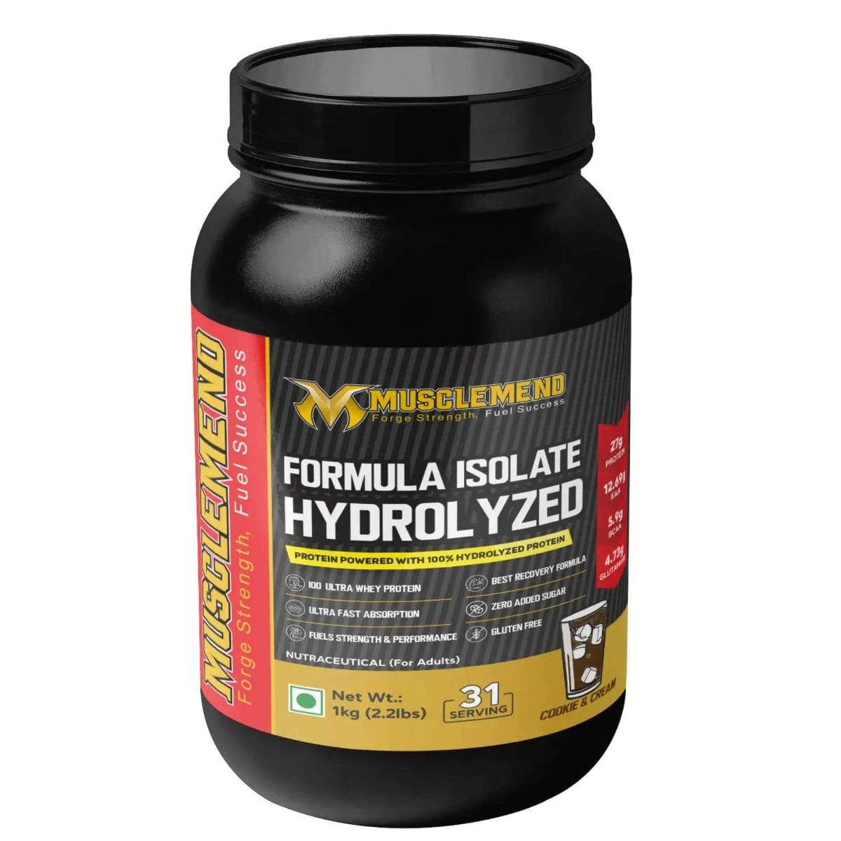 

MUSCLEMEND FORMULA Whey Protein Isolate Hydrolyzed (Cookies & Cream) 1kg