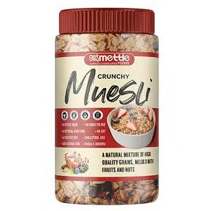 Getmymettle Natural blend of high quality grains melded with fruits and nuts Muesli 500g