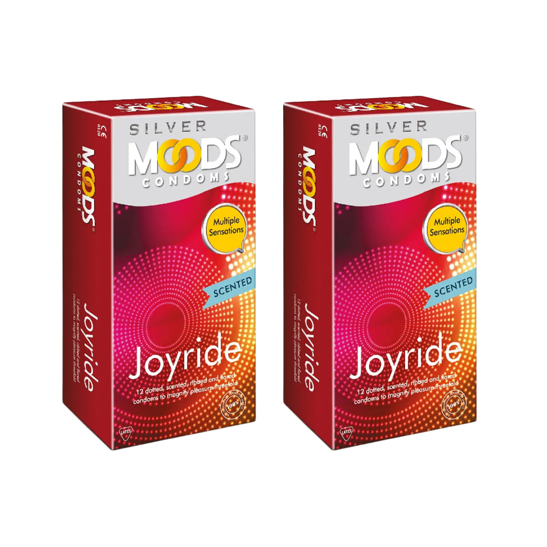 MOODS Silver Joyride 12s Condoms - Pack of 2