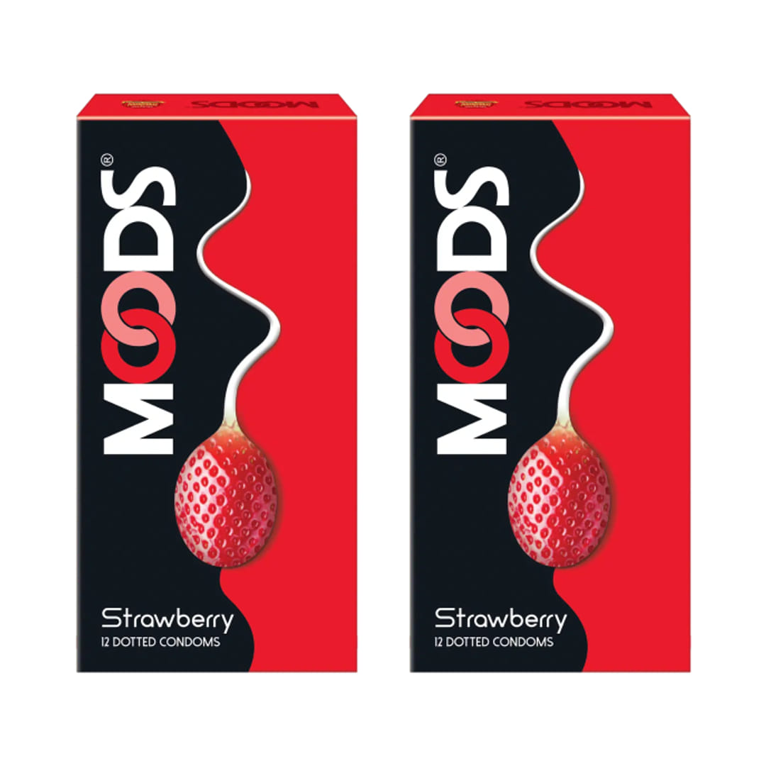 MOODS Strawberry 12s Condoms - Pack of 2