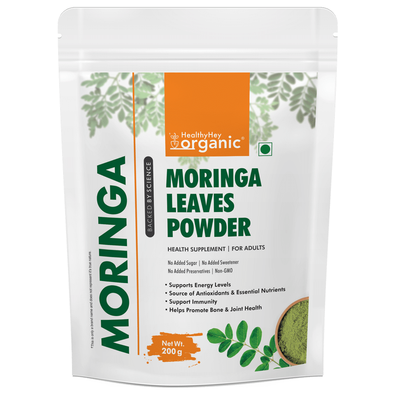

HealthyHey Organic Moringa Leaves Powder - Support Energy Levels - 200g.