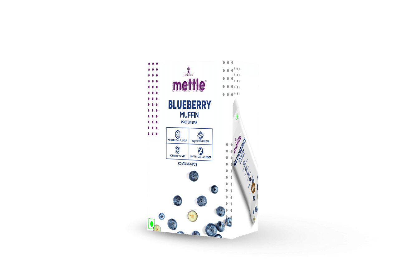 

Getmymettle Protein Bar 60g Pack of 6 Blueberry Muffin 360g