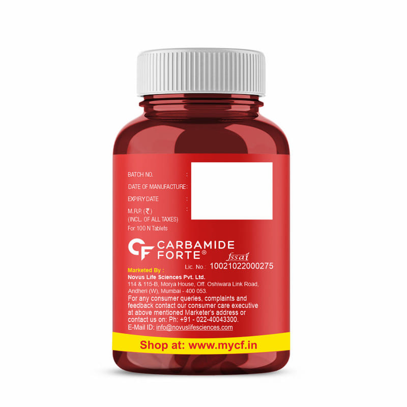 Carbamide Forte Chelated Iron + Vitamin C, B12, Folic Acid & Zinc 100