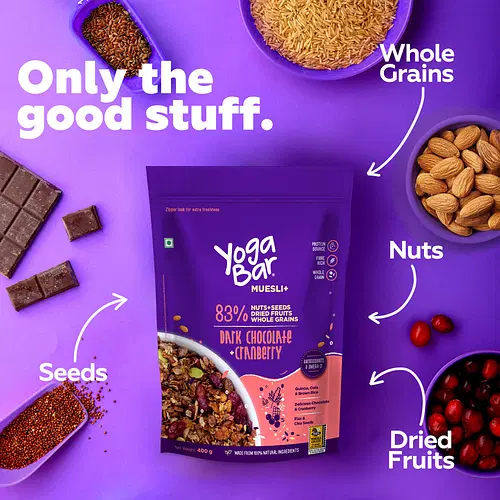 Yogabar Dark Chocolate Oats are rich in which nutrients?