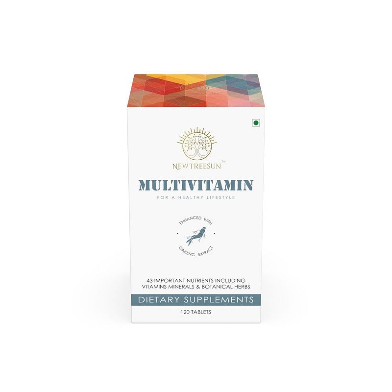 

NEWTREESUNs Multivitamin with Multi Mineral Ginseng Extracts for Men and Women with Pre & Probiotics 120 Tablets