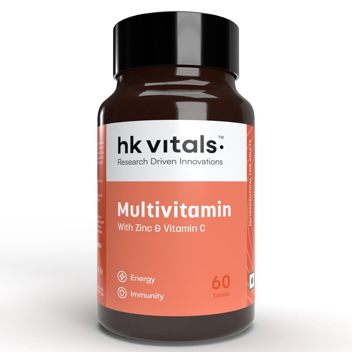 

HK Vitals Multivitamin + Zinc + Vitamin C + D3 + Multiminerals | 60 Tablets | Energy | Stamina | Immunity | Men & Women