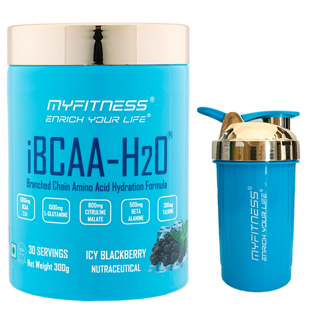 

MYFITNESS ® iBCAA-H2O BCAA 30 Servings|5000mg BCAA 2:1:1| 1500mg L-Glutamine|800mg Citruline Malate| 500mg Beta Alanine|300mg Taurine| 850mg Electr...