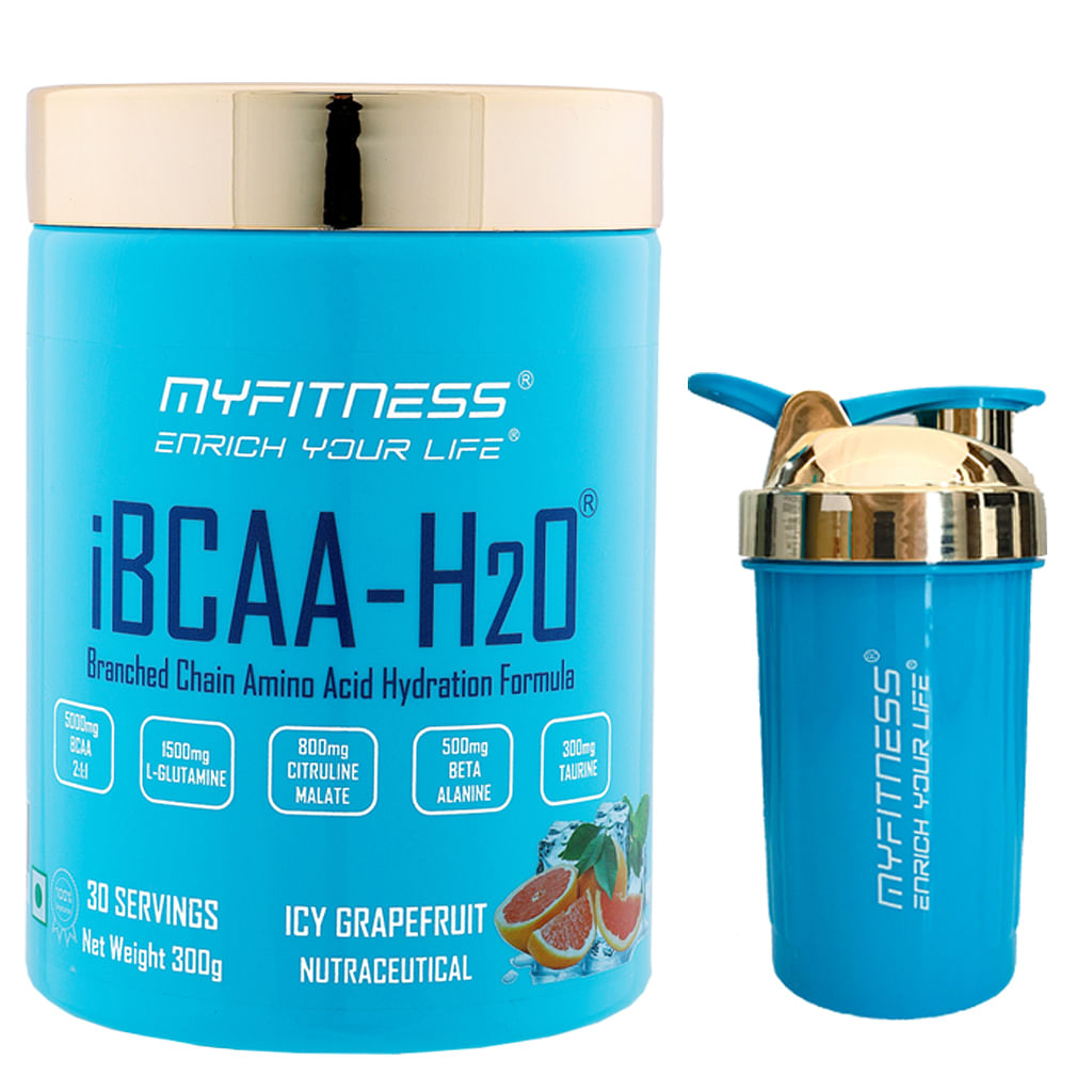 

MYFITNESS ® iBCAA-H2O BCAA 30 Servings|5000mg BCAA 2:1:1| 1500mg L-Glutamine|800mg Citruline Malate| 500mg Beta Alanine|300mg Taurine| 850mg Electr...