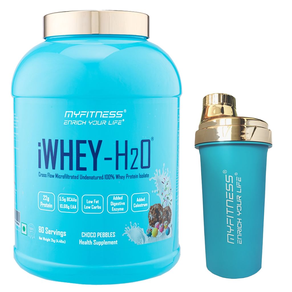 

MYFITNESS ® iWHEY- H2O 80 Servings|Whey Protein Isolate| 88% Premium Whey Protein Isolate Per Serving|5.5g BCAA| 10.68g EAA| Added Digestive Enzyme...