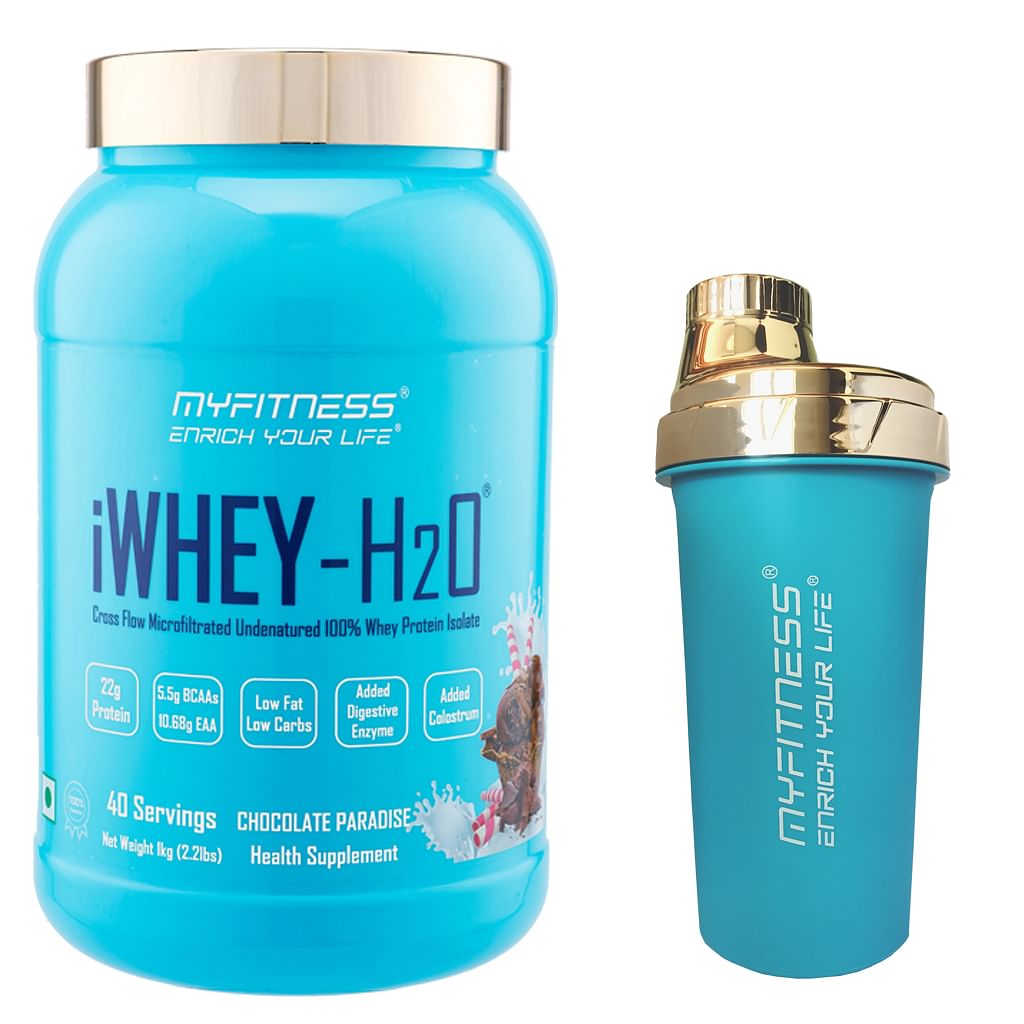 

MYFITNESS ® iWHEY- H2O 40 Servings|Whey Protein Isolate| 88% Premium Whey Protein Isolate Per Serving|5.5g BCAA| 10.68g EAA| Added Digestive Enzyme...