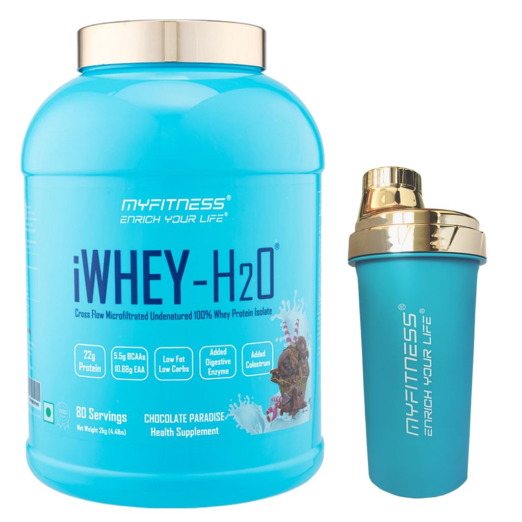 

MYFITNESS ® iWHEY- H2O 80 Servings|Whey Protein Isolate| 88% Premium Whey Protein Isolate Per Serving|5.5g BCAA| 10.68g EAA| Added Digestive Enzyme...