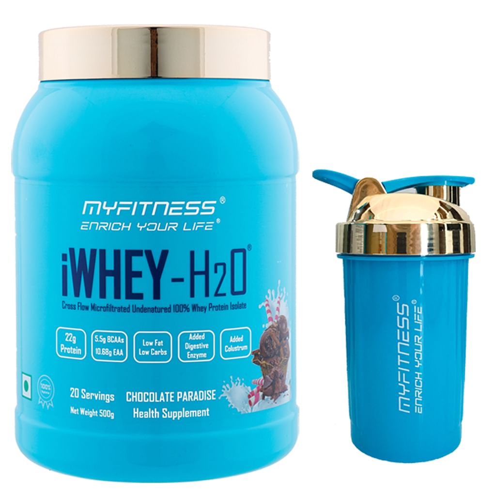 

MYFITNESS ® iWHEY- H2O 20 Servings|Whey Protein Isolate| 88% Premium Whey Protein Isolate Per Serving|5.5g BCAA| 10.68g EAA| Added Digestive Enzyme...