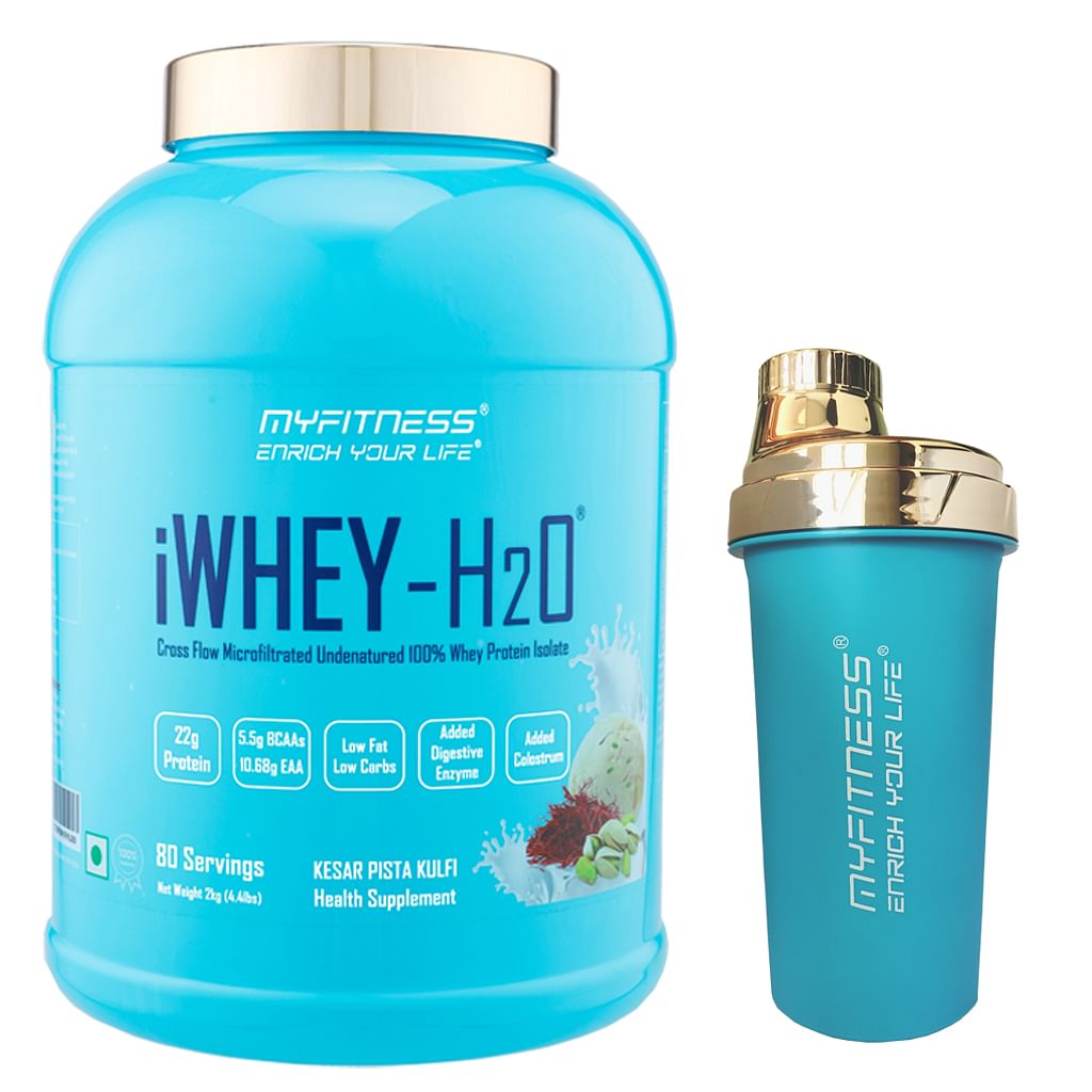 

MYFITNESS ® iWHEY- H2O 80 Servings|Whey Protein Isolate| 88% Premium Whey Protein Isolate Per Serving|5.5g BCAA| 10.68g EAA| Added Digestive Enzyme...