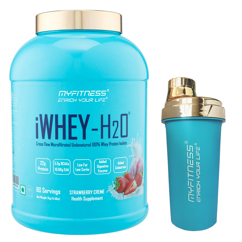 

MYFITNESS ® iWHEY- H2O 80 Servings|Whey Protein Isolate| 88% Premium Whey Protein Isolate Per Serving|5.5g BCAA| 10.68g EAA| Added Digestive Enzyme...