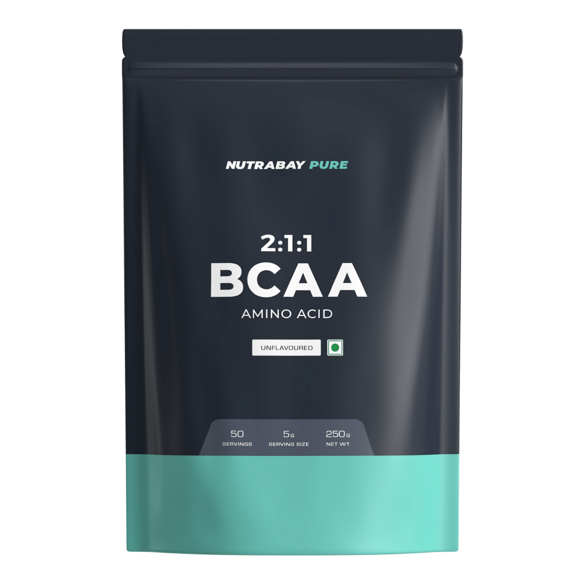 Nutrabay Pure Bcaa 2:1:1 - 5G Vegan Bcaas - 250G Unflavoured, 50 ...