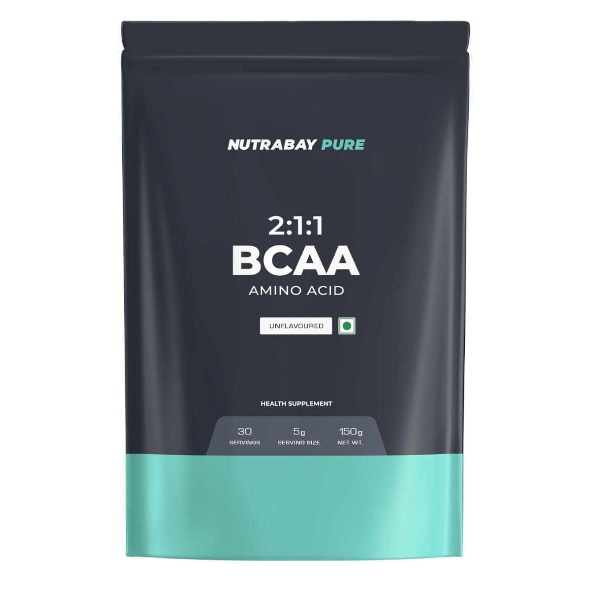 Nutrabay Pure BCAA 2:1:1-5g Vegan BCAAs, Intra/Post Workout Amino Acid Supplement for Men & Women - 150g