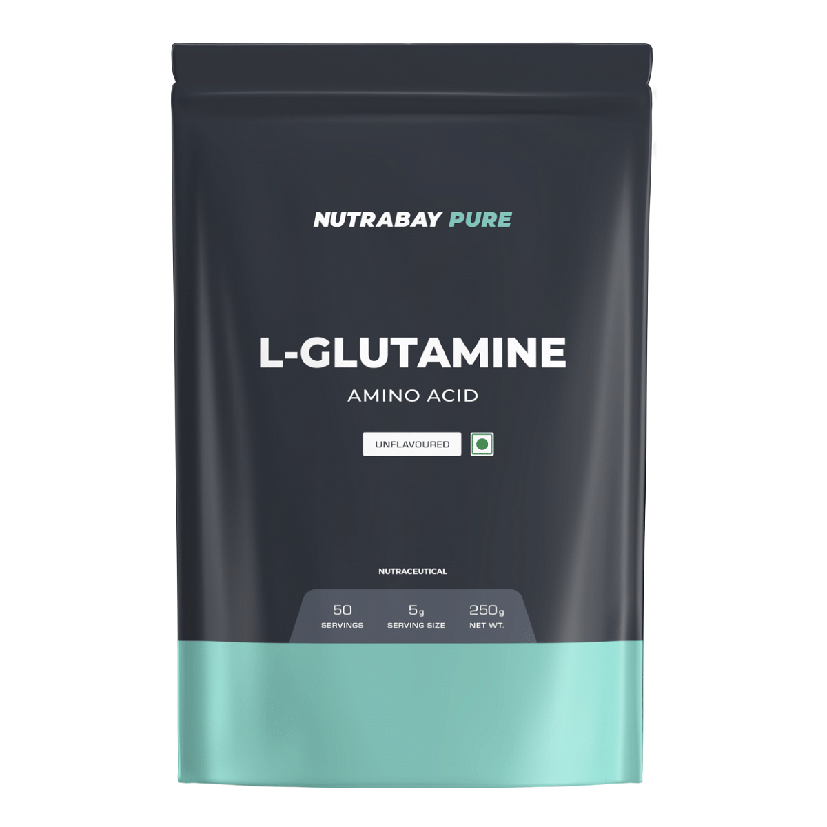 Nutrabay Pure L-Glutamine Powder, Amino Acid - Post Workout Supplement for Muscle Growth Unflavoured