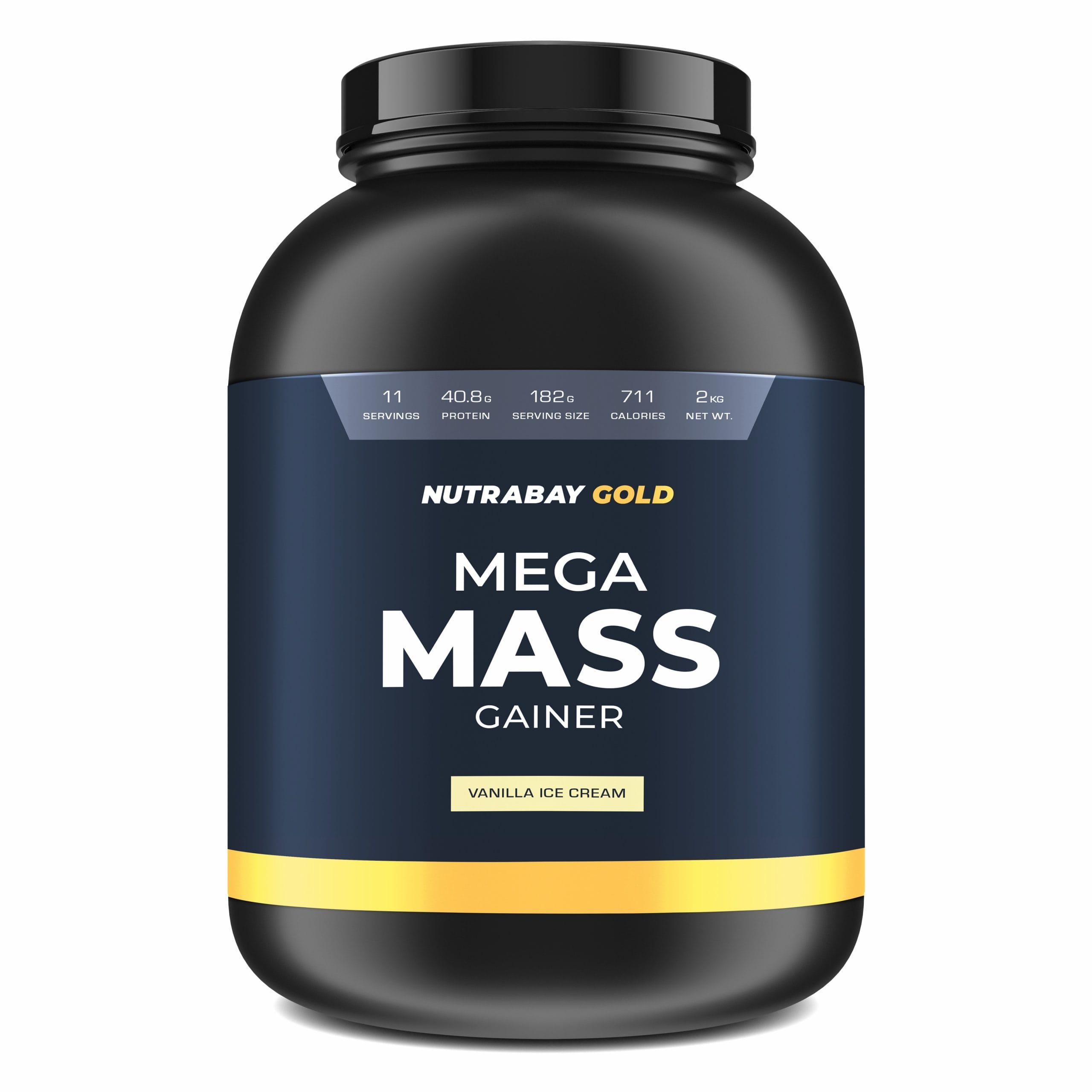NUTRABAY Gold Mega Mass Gainer Protein Supplement Powder - 2 Kg |Complex Carbs to Protein Blend (3:1), 40g Protein, 714 Caloreis, 7.8g BCAAs | Easy Digesting Gainer Protein Powder for Men & Women-picture-13