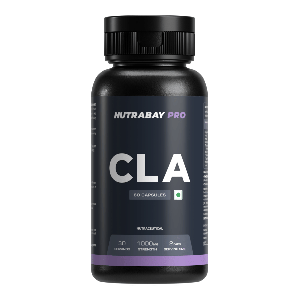 Nutrabay Pro Cla (Conjugated Linoleic Acid) 1000Mg, 60 Veg Capsules