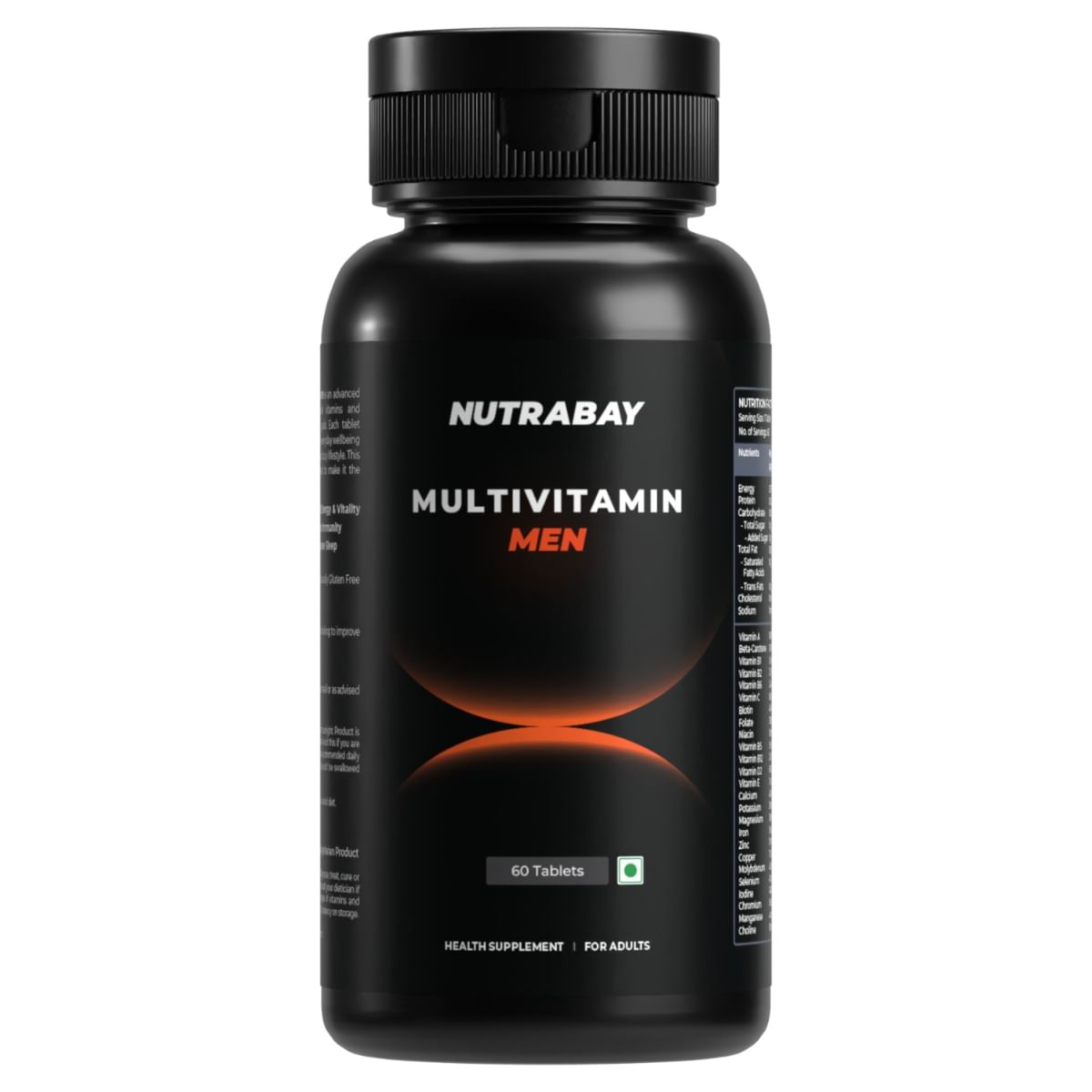 

Nutrabay Pro Active Multivitamin for Men - 25 Vitamins & Minerals with Zinc, Vitamin C, Vitamin D and Multiminerals, Enhances Energy, Stamina & Imm...