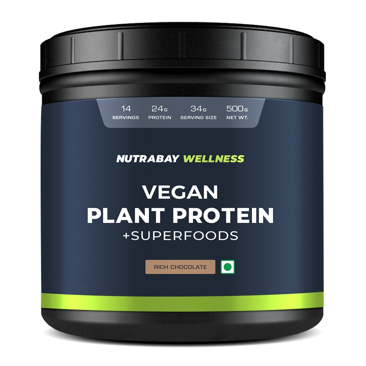 Nutrabay Wellness Vegan Plant Protein (24G Vegan Protein Pea & Brown