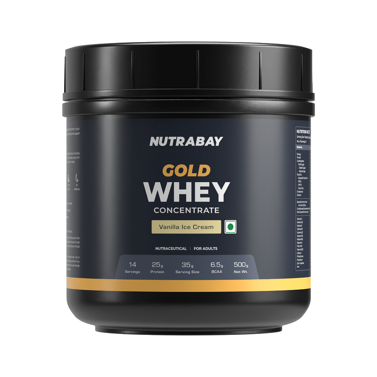 

Nutrabay Gold 100% Whey Protein Concentrate with Digestive Enzymes - 25g Protein | Protein Powder for Muscle Support & Recovery - Vanilla Icecream,...