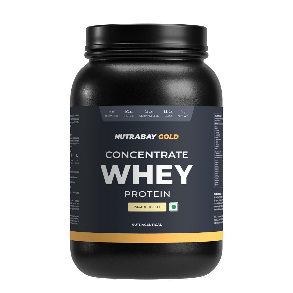 

Nutrabay Gold 100% Whey Protein Concentrate with Digestive Enzymes & Vitamin Minerals, 25g Protein | Protein Powder for Muscle Support & Recovery -...