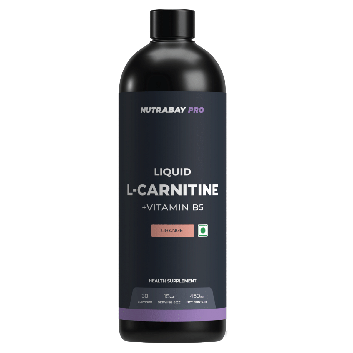 

Nutrabay Pro Liquid L-Carnitine With Vitamin B5 - 1500 mg L-CARNITINE, Sugar Free, Helps Convert Fat into Energy, Performance & Recovery, Pre & Pos...