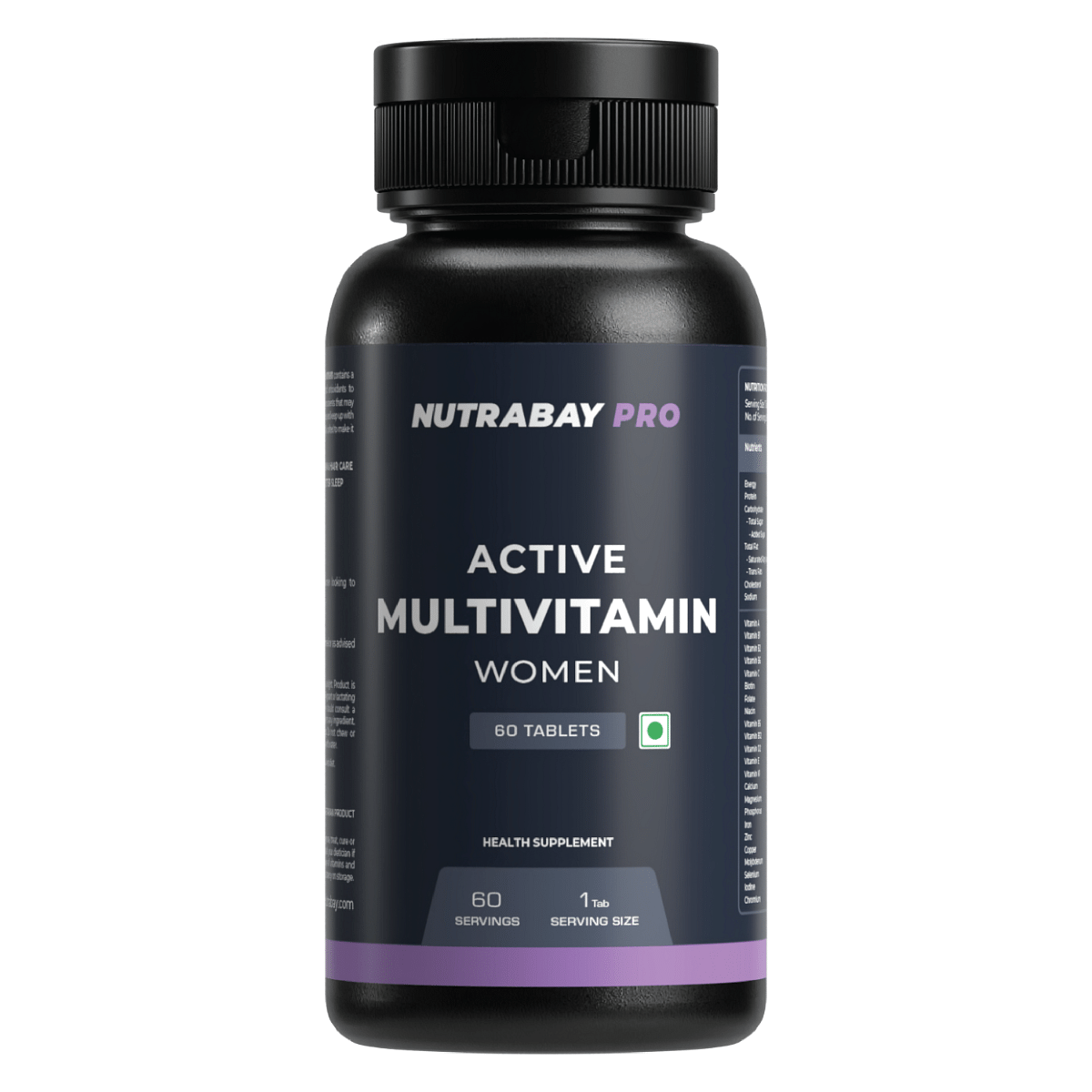 

Nutrabay Pro Active Multivitamin for Women - 100% RDA of Iron, Vitamin A, B5, B6, C, D, E & K and Multiminerals for Immunity, Hair, Skin & Strong B...