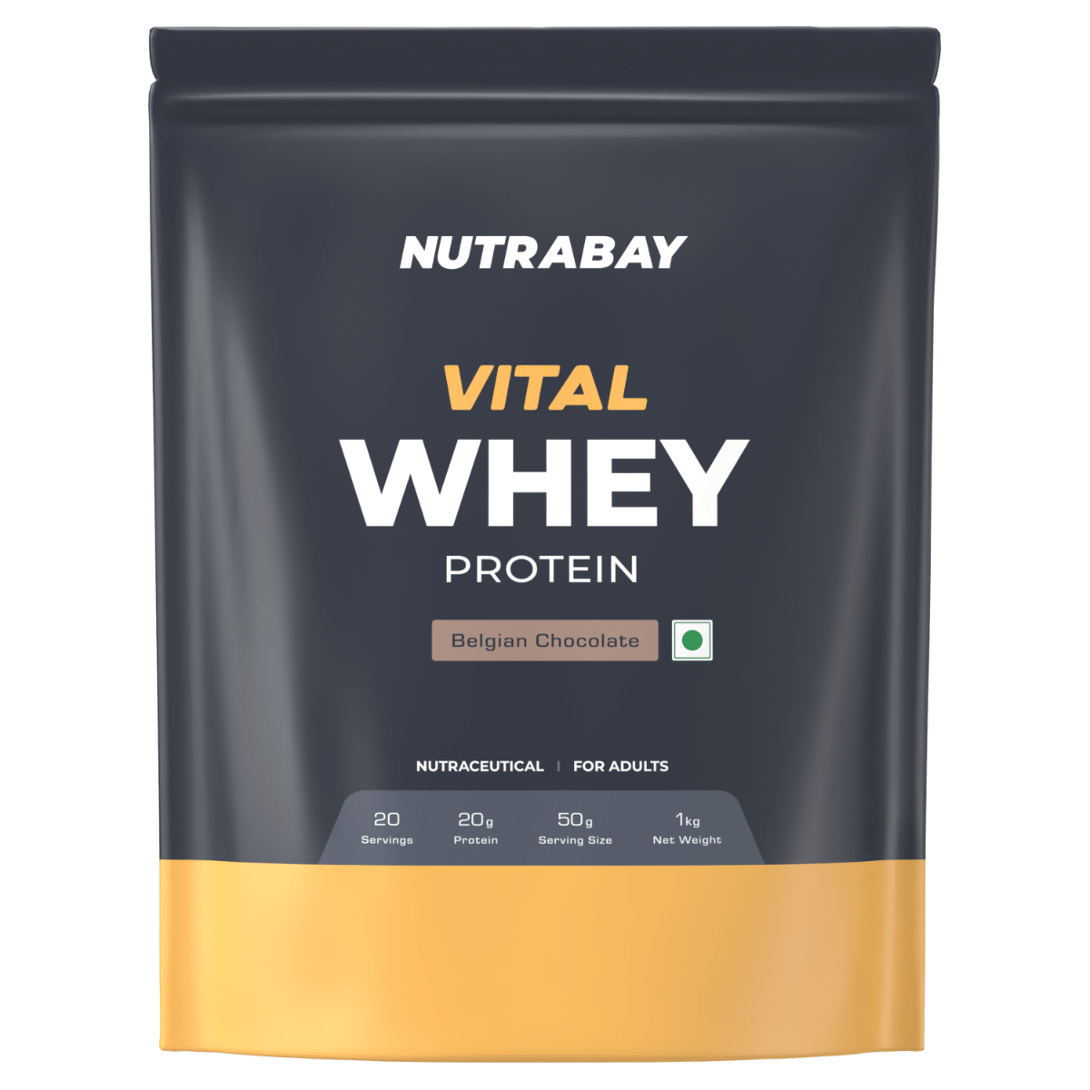

NUTRABAY Gold Vital Whey Protein | 20g Protein, 4g BCAA Per Serving | Lean Muscle Building, Fast Recovery | Whey Protein For Beginners | Belgian Ch...
