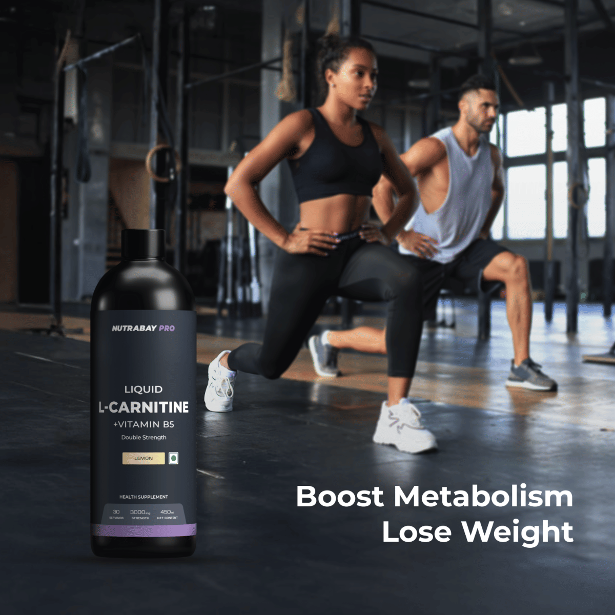 nutrabay pro l carnitine Nutrabay Pro Liquid L-Carnitine (1500mg) with Vitamin B5 –Pre/Post Workout  Supplement – 450ml, Orange, 30 Servings | Tested for Purity main image 0