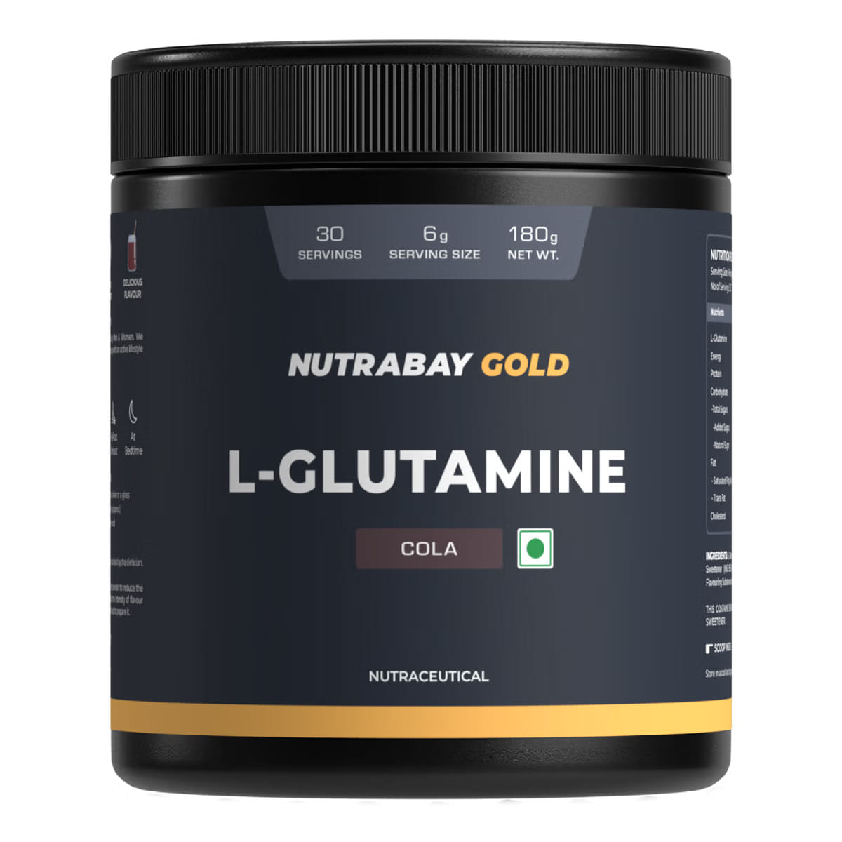 Nutrabay Gold L-Glutamine Supplement Powder - 180g