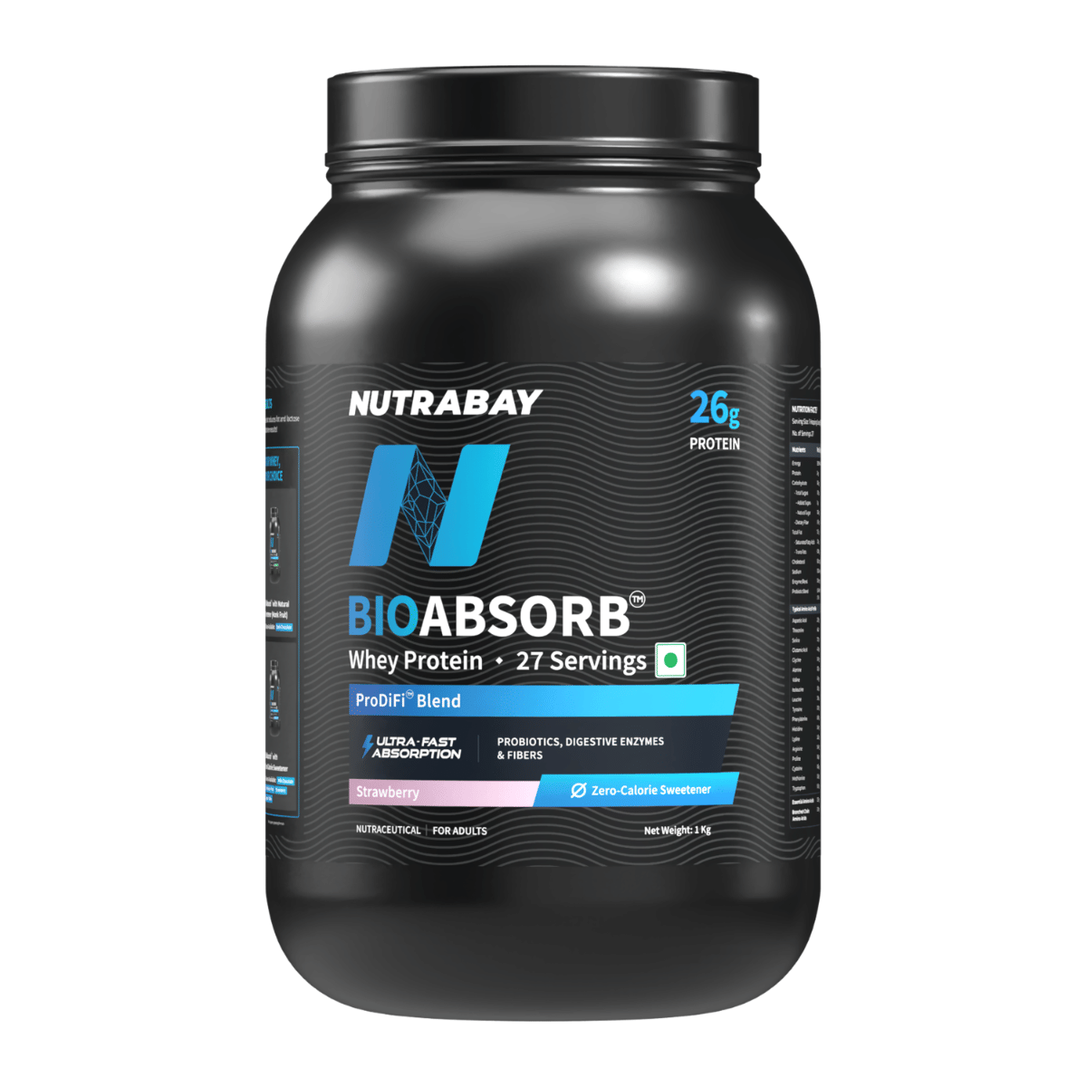 Nutrabay BioAbsorb™ Whey Protein Powder - 1kg, | India's First Protein with ProDiFi™ Blend for Ultra-Fast Absorption | 26g Crossflow Microfiltered Whey/Scoop | No Added Sugar-image-37