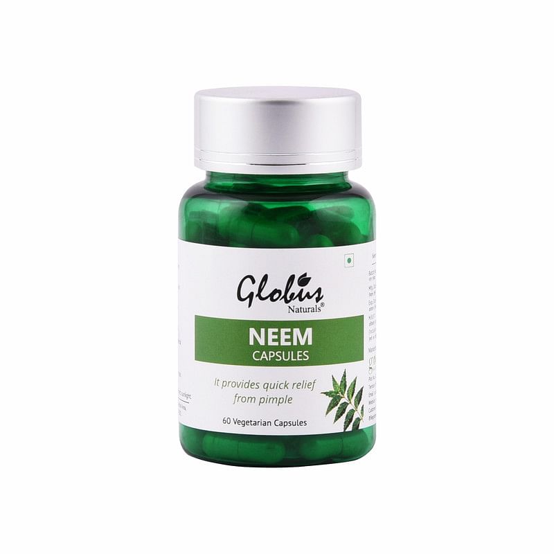 

Globus Naturals Neem Immunity Booster Capsules for Quick Relief From Pimple Scars 60 Vegetarian Capsules