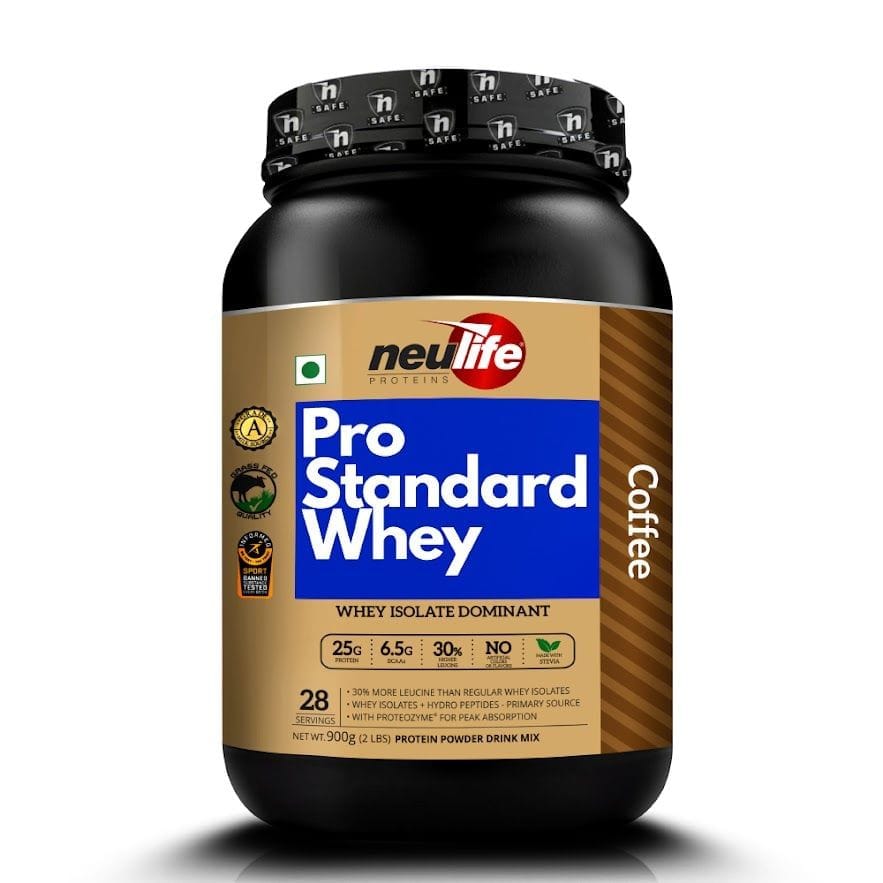 NEULIFE Pro Standard Advanced Whey Protein Isolate Powder with Added Leucine - Coffee-image-40