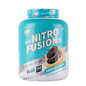 HF Series Nitro Fusion Whey Isolate Protein with Creatine, EAA and glutamine|30G PROTEIN|62 servings 2kg - 4.4lbs