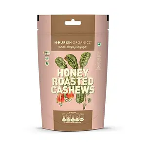 Nourish Organics Honey Roasted Cashews 100Gr (Pack of 1)