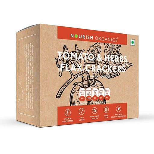 

Nourish Organics Tomato and Herbs Flax Crackers 90Gr