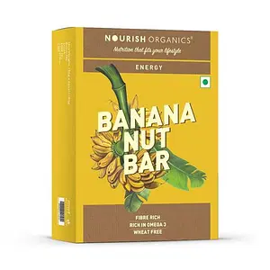 Nourish Organics Banana Oats Bar (Banana Nut Bar), 30g (Pack of 6)