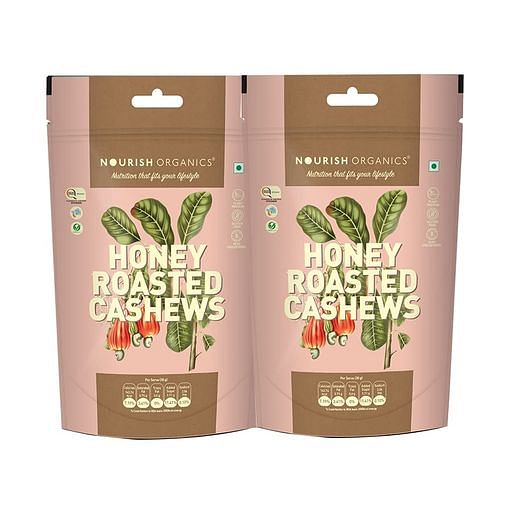 

Nourish Organics Honey Roasted Cashews, 100g (Pack of 2)