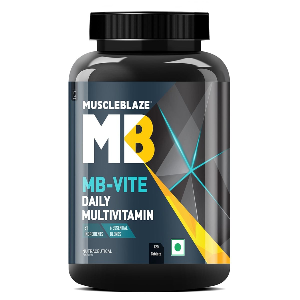 

MuscleBlaze MB-Vite Daily Multivitamin (120 Tablets) | With 51 Ingredients & 6 Blends | Vitamins & Minerals, Prebiotic & Probiotics, Amino Acid Ble...